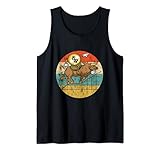 Day Trading Stock Market Trader Retro Vintage Sunset Stier Tank Top