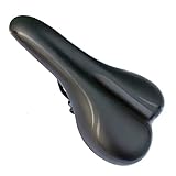 Clenp Fahrradsattel Herren Damen mit Stoßdämpfend und Atmungsaktiv, Aussparung Design Ergonomisch Fahrradsitz, Atmungsaktiver Mountainbike Sattel Black