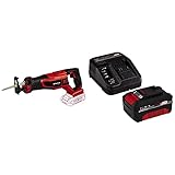 Einhell Akku-Universalsäge TE-AP 18/28 Li BL Power X-Change (Li-Ion, 18 V, 28 mm Hubhöhe, bürstenloser Motor, drehbarer Hauptgriff, Anti-Vibrations-Funktion, inkl. 4,0 Ah Akku und Ladegerät)