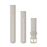 Garmin Unisex – Erwachsene Schnellwechsel-Armband aus Silikon Venu 2S, vívoactive 4S, vívomove 3S, 18mm breit, einfache Montage, kein Werkzeug benötigt Ersatzarmband, Beige, S