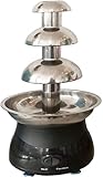 JAYLONG Schokoladenbrunnen, 3 Tier-elektrischer Schokoladen-Fondue-Premium-Edelstahl, für Kinderfeiern, einstellbare Temperatur, große Kap