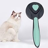Katzenbürste Hundebürste Unterfellbürste Katze Haustierbürste Selbstreinigende Zupfbürste Tierbürste für Katzen und Hunde mit Kurzen bis Langen Haaren Sanfte Katzen Bü