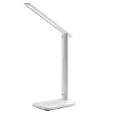 RONGW JKUNYU Schreibtischlampe Faltbare Stufenlos Djustable Helligkeit Zwei Farbtemperatur mit USB-Ladeanschluss Unterstützung 10W for D10 Mobiltelefone L