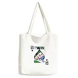 Flush Hearts Gambling Poker Foto Handtasche Craft Poker Spaten waschbare T