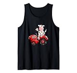 Kuh mit rotem Traktor T Shirt I Trecker Bauernhof Jungen Tank Top