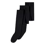 NAME IT Mädchen Nknpantyhose 2P Noos Strumpfhose, Schwarz (Black Black), 146 (Herstellergröße:146-152) (2er Pack)