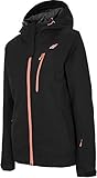 4F Damen Skijacke Heather, Deep Schwarz, M