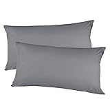 Kissenbezug kissenhülle Kopfkissenbezug Bettkissenbezug Pillowcase, Adoric Life [2er Set] Kissenbezug 100% Mikrofaser, 40 cm x80 cm.(Grau)