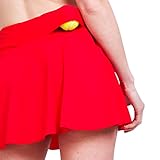 Sportkind Mädchen & Damen Tennisskort mit Ballgürtel, atmungsaktiver Sport Rock mit Innenhose, rot, Gr. M
