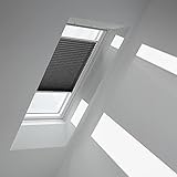 VELUX Original Plissee (FHL), Silberne Seitenschienen, Y67, Graphit/FHL Y67 1274S