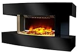 Chemin'Arte 184 Lounge Medium Elektrischer Kamin, schwarz, 82 x 21 x 42