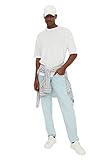 Trendyol, hellblaue männliche Relax Fit Jeans, klar blau, 31