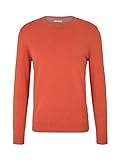 TOM TAILOR Herren Basic Sweater, Orange (29420 - Light Orange Peach Melange), 3XL