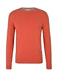 TOM TAILOR Herren Basic Sweater, Orange (29420 - Light Orange Peach Melange), 3XL