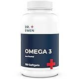 Dr. Swen Omega 3 Fischöl Kapseln – Premium Fischöl 1000mg je Kapsel – optimale Versorgung durch EPA + DHA essenzielle Omega 3 Fettsäuren – laborgeprü