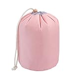IOIUSKKU Nylon Make-up Lagerung Eimer Tasche wasserdichte Outdoor Aufbewahrungstasche Kosmetische Beutel Reise Kosmetiktasche Runder Organizer F