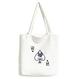 Blaue abstrakte Pflanzen Kunst Muster Handtasche Craft Poker Spaten waschbare T