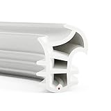DIWARO.® Stahlzargen-Dichtung SZ309 | weiß | 5 lfm für Haus- und Innentüren. Zum Schallschutz und abdichten der Tür. Bestehend aus TPE (Thermoplastischen Elastomer)