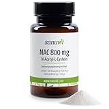 Sanuvit® - NAC 800 mg pro Kapsel | 180 Kapseln | Hochdosiert | N-Acetyl-L-Cystein | Hohe Bioverfügbarkeit und Verträglichkeit | Vegan | Hergestellt in Ö