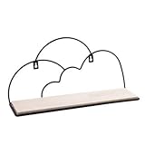 WJBABJ Schwimmende Regale Wand montiert Schmiedeeisen + Holz Lagerregale für Schlafzimmer, Wohnzimmer, Badezimmer Dekorative Wandregal (Color : Cloud Type)