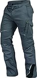 Leib Wächter Flex-Line Workwear Bundhose Arbeitshose mit Spandex (grau/schwarz, 52)