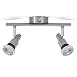 B.K.Licht LED Deckenleuchte Bad-Deckenlampe Badezimmerleuchte Badezimmerlampe Deckenstrahler inkl. 2 x 5W Leuchtmittel je 400lm IP44