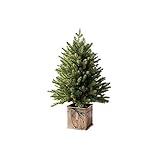 WTPU künstliche Pflanzen 1.9ft Kleiner Weihnachtsbaum, künstlicher Urlaub Weihnachtsbaum for Zuhause, Büro, Desktopdekoration, kleine Topfgeisterpflanzen Kunstpflanzen (Color : Green)