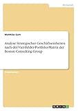 Analyse Strategischer Geschäftseinheiten nach der Vier-Felder-Portfolio-Matrix der Boston Consulting Group