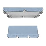2-teiliges Set Ersatz-Schaukelstuhl-Abdeckung und Sitzbezug für Garten, UV-beständig, wasserdicht, für 3-Sitzer, Sonnenschutz, Hommock Cover, Dach-Sonnenschutz für Hinterhof, Außenbereich, T