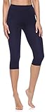 Merry Style Damen 3/4 Leggings aus Baumwolle MS10-199 (Marineblau, XXL)