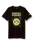 PUMA Herren BVB ftblCore Graphic Tee T-Shirt, Black-Cyber Yellow, M