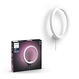 Philips Hue White & Col. Amb. LED Wandleuchte Sana, weiß, dimmbar, 16 Mio. Farben, steuerbar via App, kompatibel mit Amazon Alexa (Echo, Echo Dot)