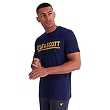 Lyle & Scott Herren Harridge SS großes Logo T-Shirt - Marine - L