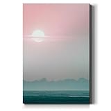 Renditions Gallery Pink Sky Wandkunst, entspannende Sonne und Ozean, Kunstwerk, Portraitdekoration, bunte Morgendämmerung, Premium-Galerie-verpackt, fertig zum Aufhängen, 30,5 x 45,7 cm (H x B)