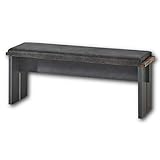 CARDIFF Vintage Sitzbank in Used Style Optik (dark) - bequeme Retro Sitzbank in Leder-Optik für Ihr Wohn- & Esszimmer - 126 x 49 x 40 cm (B/H/T)