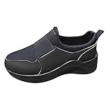 NJGRAE Freizeitschuhe Atmungsaktiv Arbeitsschuhe Damen rutschfest Fitness Schuhe Atmungsaktiv Hallen- & Fitnessschuhe Turnschuhe Sneaker Damen(Schwarz,38)