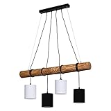 SPOT LIGHT Pendelleuchte Sevin, Hängelampe aus Holz und Metall, ideal für Esstisch, Wohnzimmer und Küche, E27