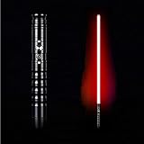 Lichtschwert Jedi Sith Aluminium Hilt Veränderung Led Light Saber Unterstützung Heavy Duell für Erwachsene BlackHandle---redLig