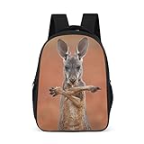 Hinfunees Rucksack Kängurus Giraffe Wildlife Tiere Design Büchertasche Fashion Fahrradrucksack für Schülerinnen & Schüler Daypacks Camping Bright Gray Einheitsgröß