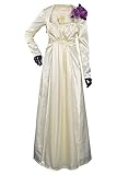 IOONCHI Umhang Alcina Dimitrescu Cosplay Kostüm Robe Umhang Krieger Kostüm Retro Billy Coen Mantel Halloween Karneval Cosplay Horrifying Vacation Vintage Kleid Rock, weiß, XXXL