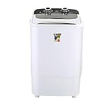 PAKUES-QO Waschmaschinen 4,5 Kg Kompakte Mini-Halbautomatische Einzylinder-Waschmaschine Mit Großer Kapazität Und Edelstahl-Ablaufeimer 42X39X70Cm (Farbe : Weiß)