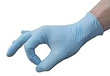 Einmalhandschuhe M - Nitril Handschuhe - Handschuhe Einweg- Putzhandschuhe - Gummihandschuhe Einweg - Medium EN 455 Latexfrei Blau 100 Stück
