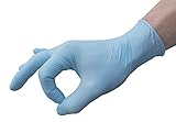 Einmalhandschuhe M - Nitril Handschuhe - Handschuhe Einweg- Putzhandschuhe - Gummihandschuhe Einweg - Medium EN 455 Latexfrei Blau 100 Stück