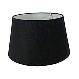 Wogati Premium Lampenschirm 30 cm x 23 cm x 18 cm / Schwarz / Stoff / E14 / E27 / inkl. Adap