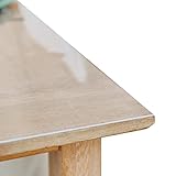 Profolio | Originale Tischfolie transparent 2mm dick mit abgeschrägten Kanten | Hochglanz Tischdecke Tischschutz für Ihren Tisch | Made in Germany | Größe wählbar | 120 x 80