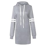 Kiloly Damen Hoodie Damen Langarm Sweatshirt Damen Langarm Hoodies Casual Herbst Kleid Damen Hoodie Kapuzenpullover Lang Sweatjacke Sweatkleid Winterkleid Herbstkleid Kleid Sw