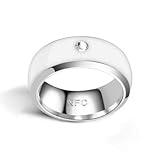 LZW Smart-Ring NFC Ring Motiv Ring Intelligente Ringe Für Männer Motiv Ring Fitness Ring Aura Ring Schlaf-Tracker Intelligenten Ring Ring Echoschleife,Weiß,11