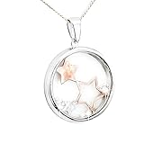 Eira Wen ® Swarovski Kristall Halskette mit Sternbild Anhänger in Versilberung Für Damen Damen Jubiläum Geburtstag Muttertag Schmuck Geschenke für Ihre Mama Frau F