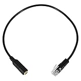 Jevindo 3,5 Mm Klinken Stecker an Rj9 für Headset für Office Telefon Kab