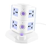 X-DREE AU Einlass AC 250V 10A Vertikaler Typ 8 Auslass Splitter Power(A-U Ingresso AC 220V For UAE 10A Tipo verticale 8 Uscita Potenza Sp